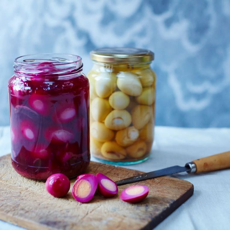 Classic Vinegar Pickled Quail Eggs