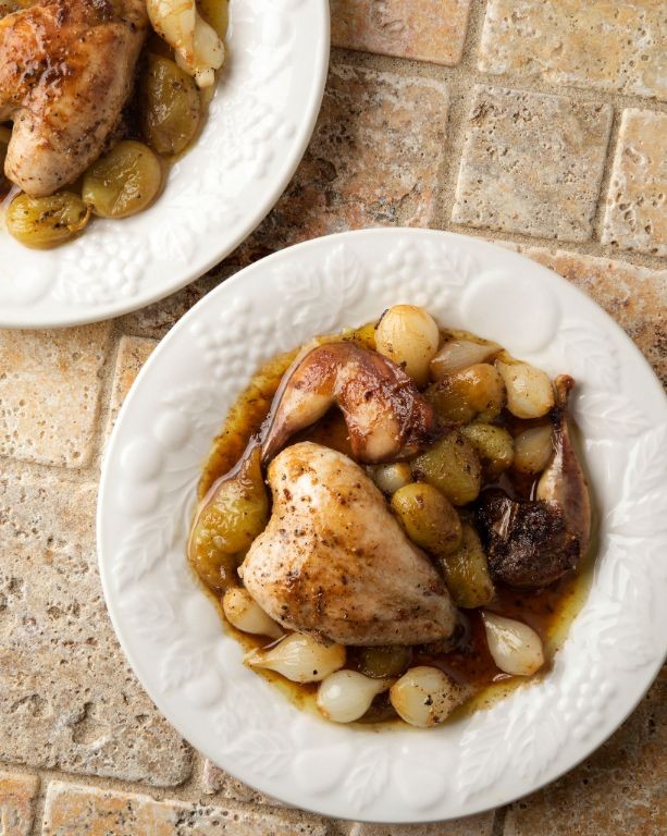 Clay Pot Quail with Grapes