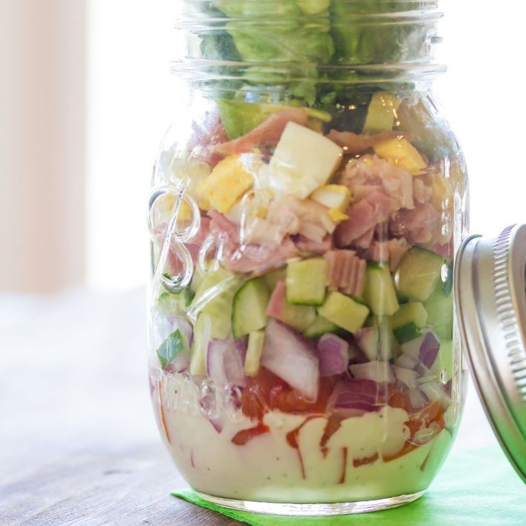 Cobb Salad in a Mason Jar