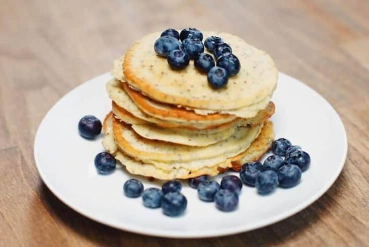 Coconut Chia Protein Pancakes