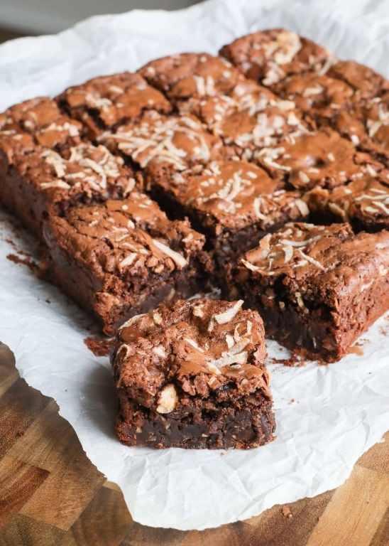 Coconut Chocolate Easy Brownies