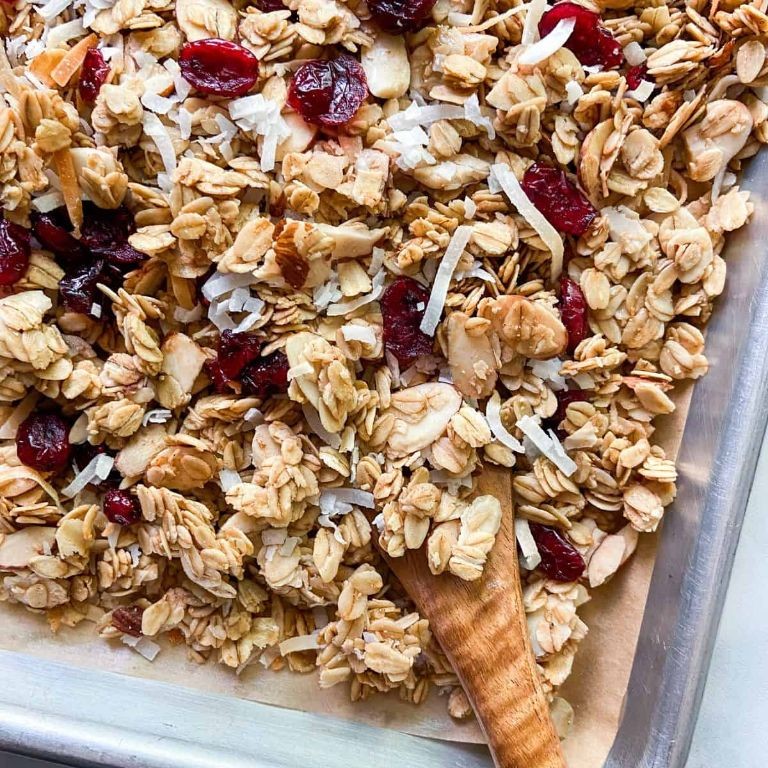 Coconut Cranberry Granola Clusters