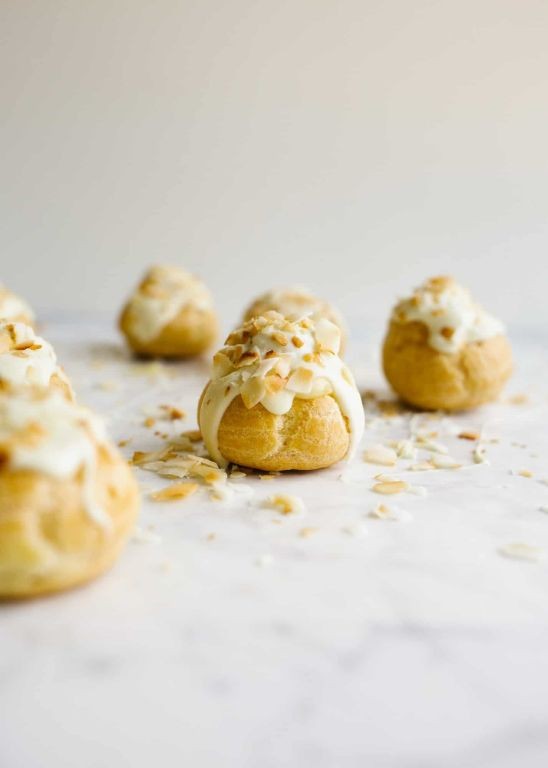 Coconut Cream Profiteroles