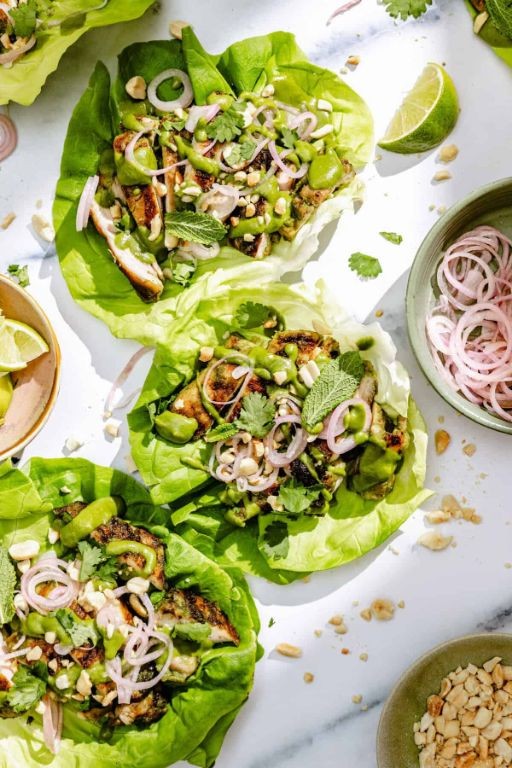 Coconut Curry Chicken Lettuce Wraps