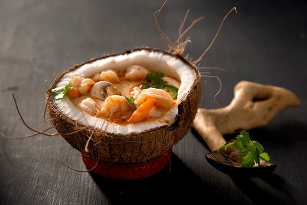 Coconut Curry Shell On Shrimp Stew