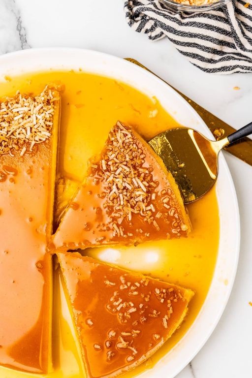 Coconut Flan with Toasted Coconut Topping