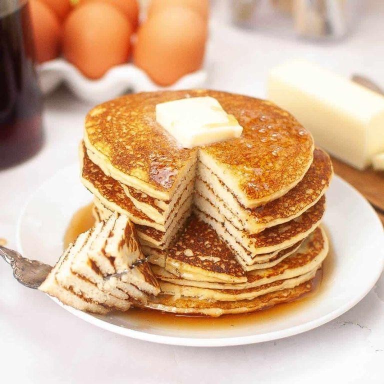 Coconut Flour Pancakes with Sugar-Free Syrup