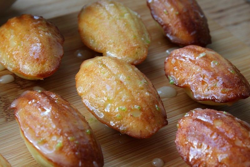 Coconut Madelines with Lime Glaze