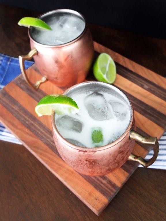 Coconut Mexican Mule with Toasted Coconut Rim