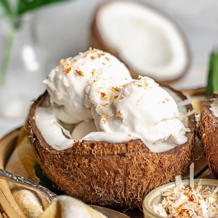 Coconut Rum Coconut Sorbet