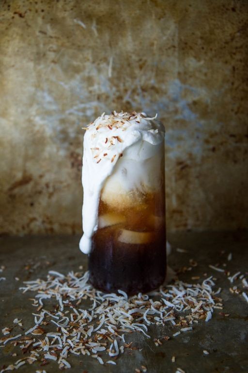 Coconut Rum Iced Coffee Cocktail