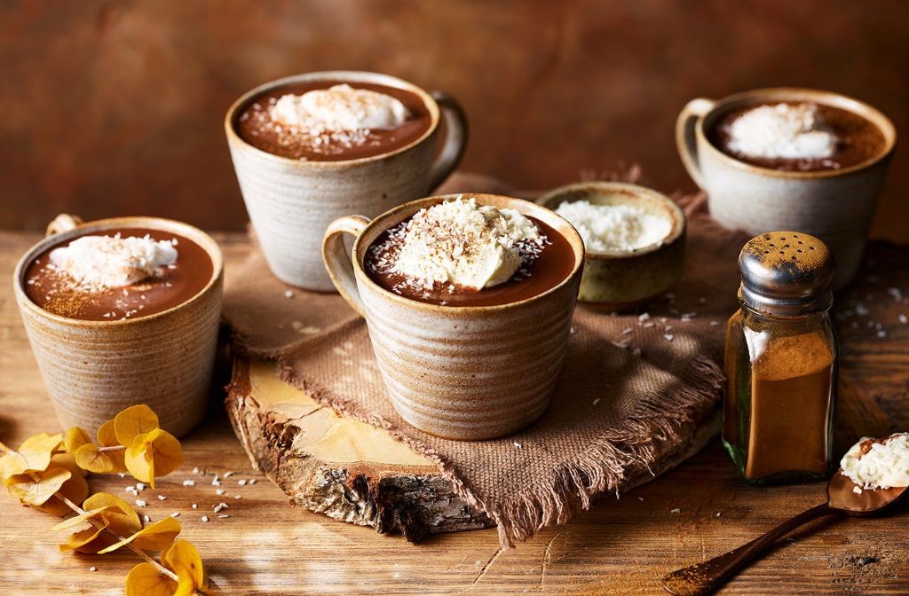Coconut Rum Spiced Hot Chocolate