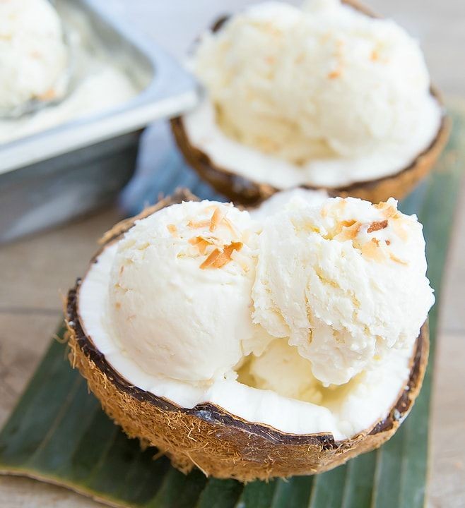 Coconut condensed milk ice cream