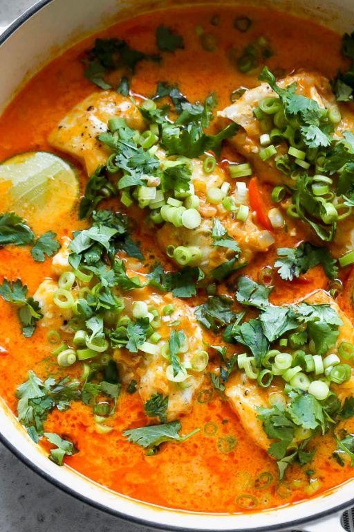 Cod and Chickpea Curry with Coconut Milk
