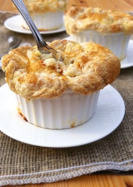 Cod and Leek Pie with Puff Pastry