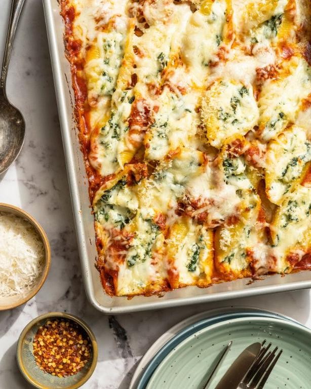 Cod and Spinach Stuffed Shells