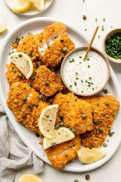 Cod with Roasted Garlic Aioli