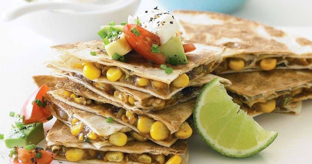 Corn and Cheese Quesadillas with Avocado