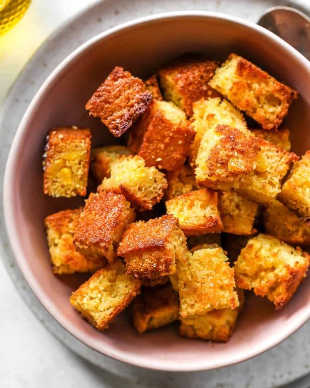 Cornbread Croutons for Soup