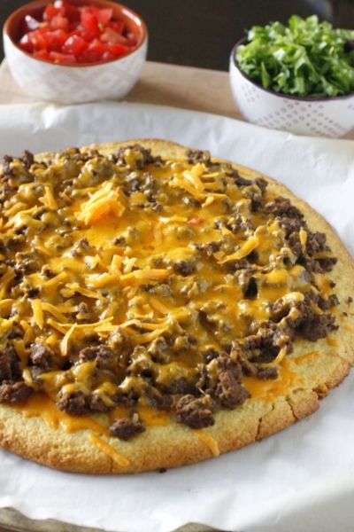 Cornbread Pizza Crust with Toppings