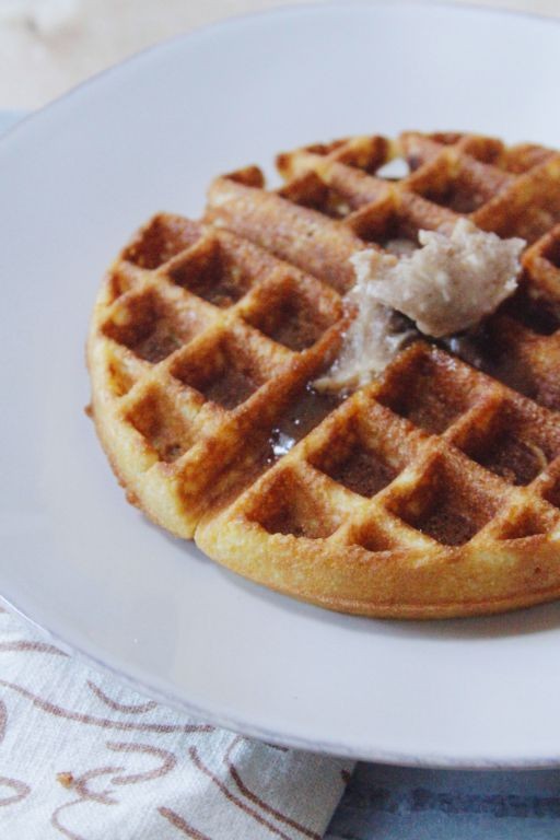 Cornbread Waffles with Honey Butter