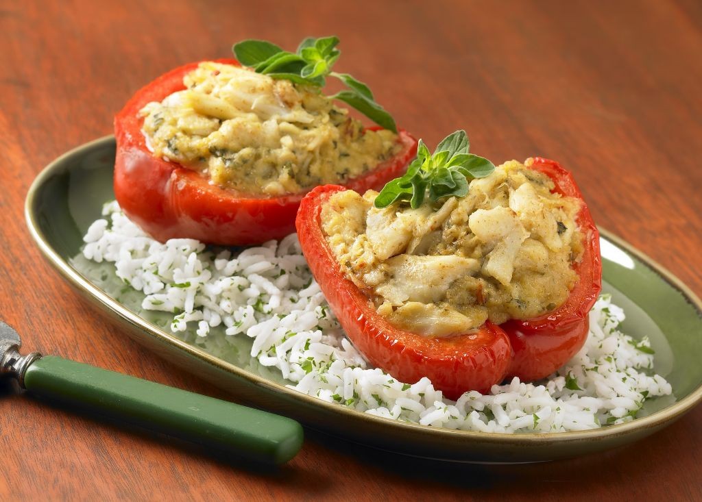 Crab Meat Stuffed Bell Peppers