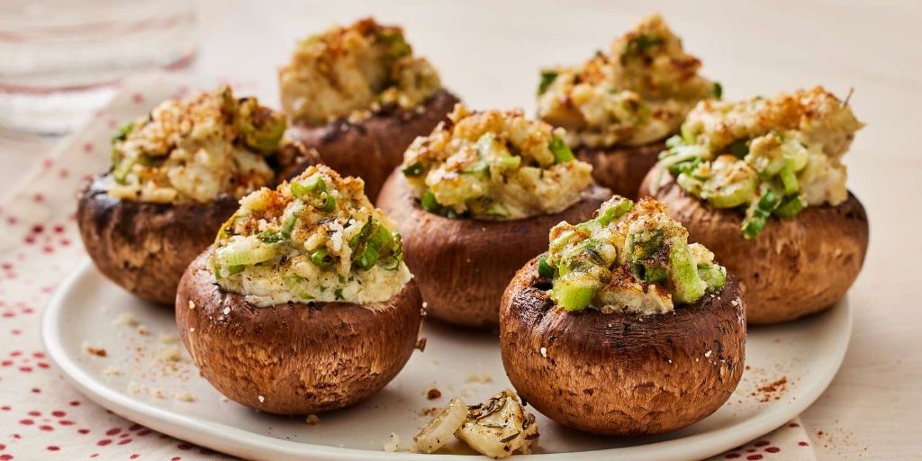 Crab Meat Stuffed Mushrooms