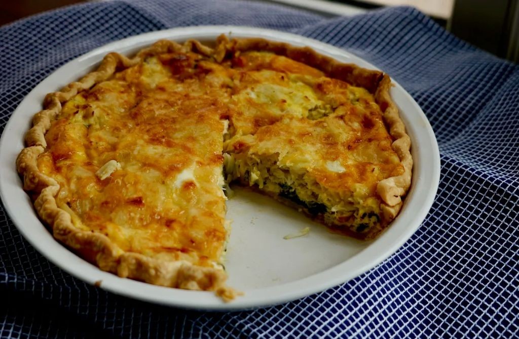 Crab Meat and Spinach Quiche