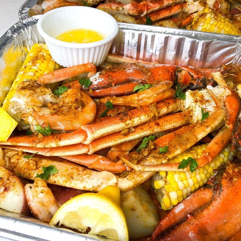 Crab and Shrimp Seafood Bake