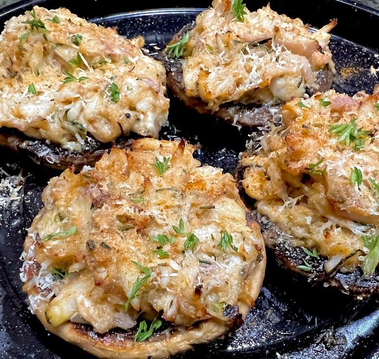 Crab-Stuffed Mushroom Casserole