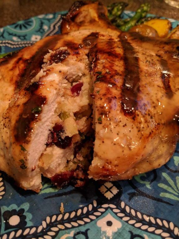Cranberry Apple Stuffed Pork Chops