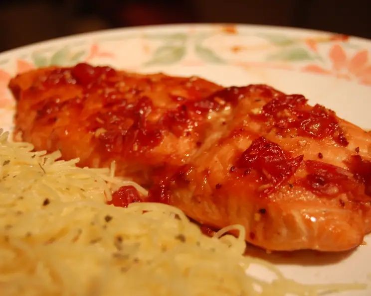 Cranberry Ginger Glazed Salmon