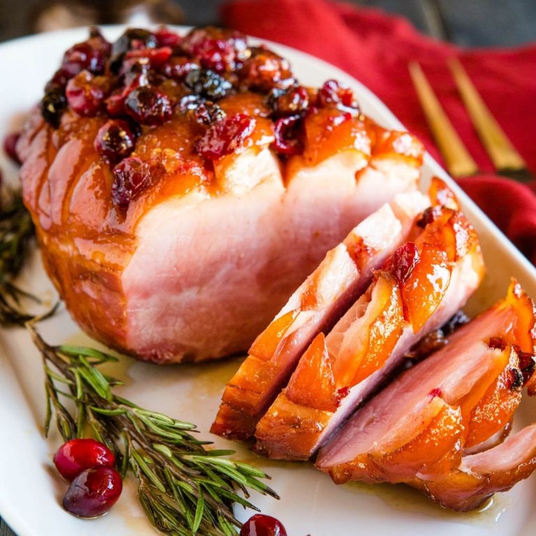 Cranberry Maple Glazed Ham