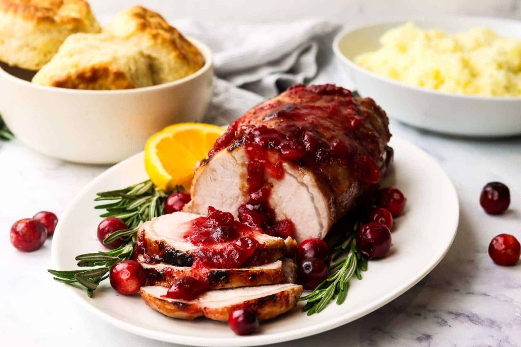 Cranberry Orange Glazed Pork Loin