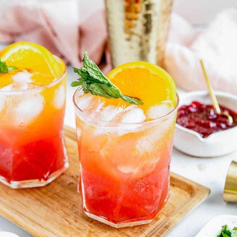Cranberry Orange Whiskey Smash