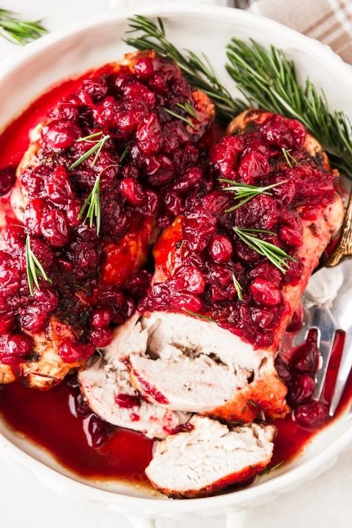 Cranberry Rosemary Roasted Turkey Breast