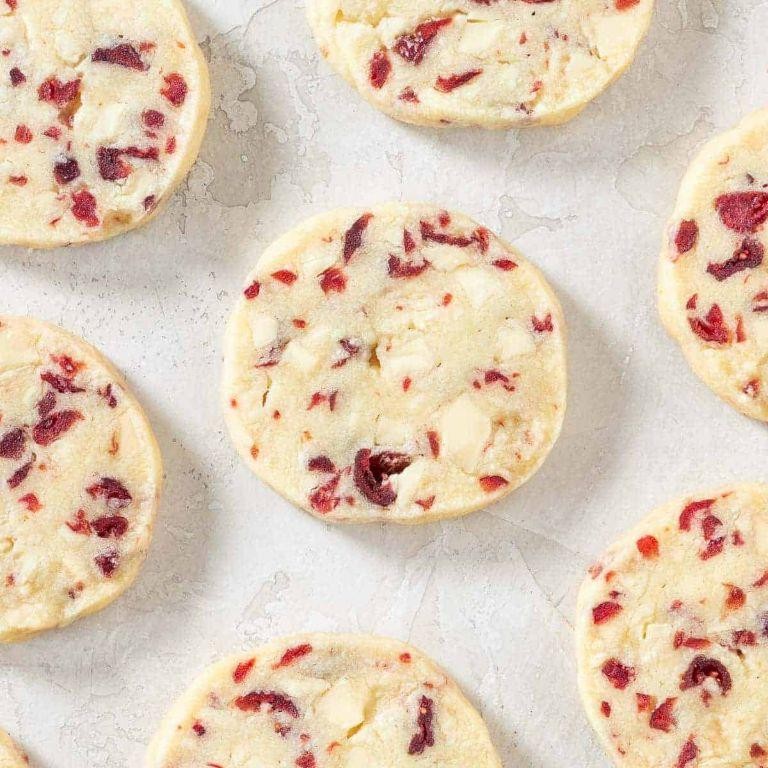 Cranberry White Chocolate Shortbread