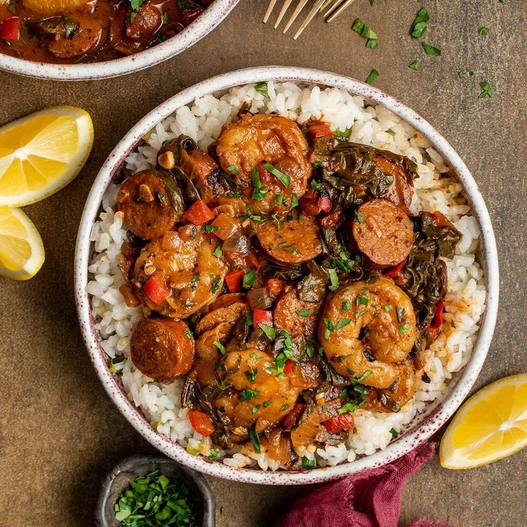 Crawfish and Sausage Skillet with Creole Sauce