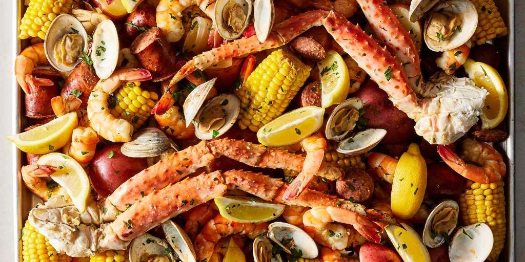 Crawfish and Shrimp Boil with Old Bay Seasoning
