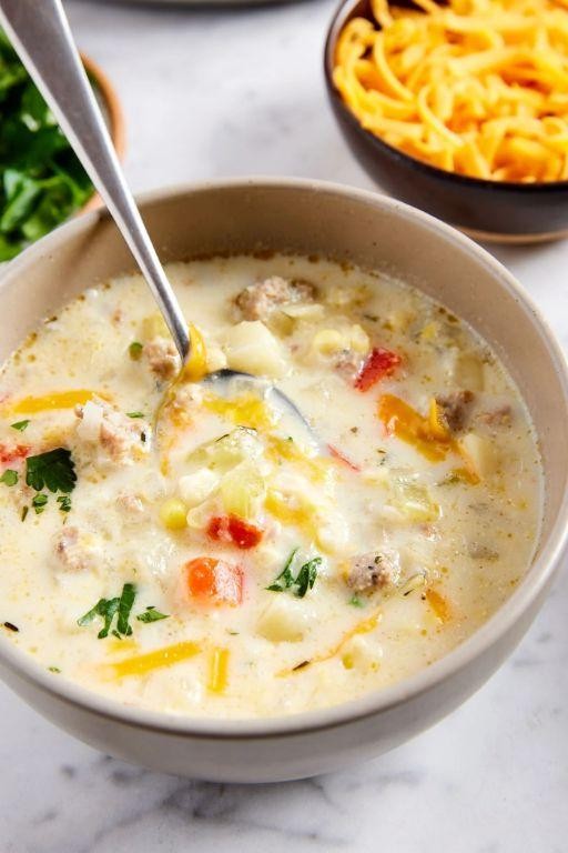 Cream of Celery and Sweet Corn Soup