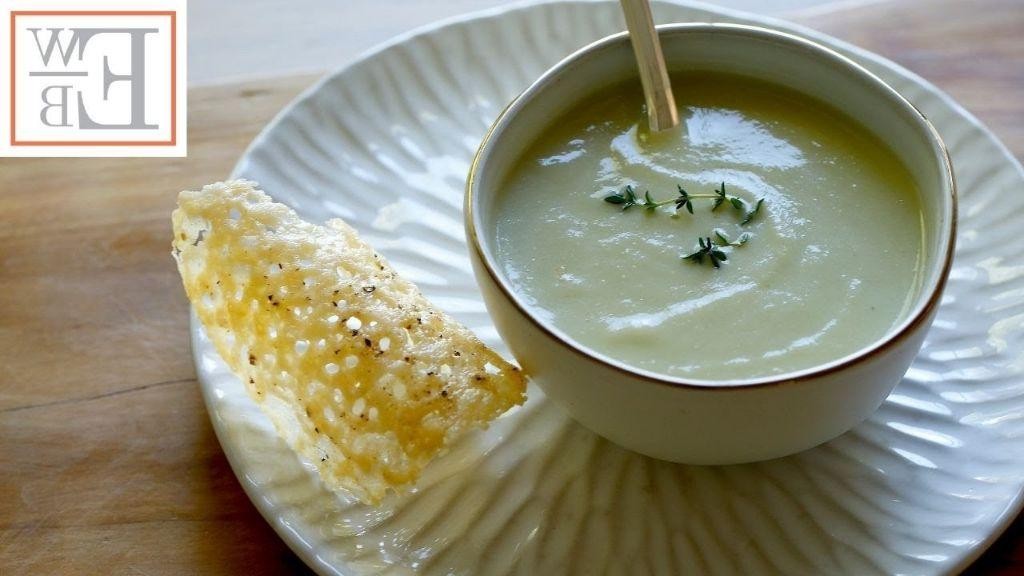 Cream of Celery with Parmesan Crust