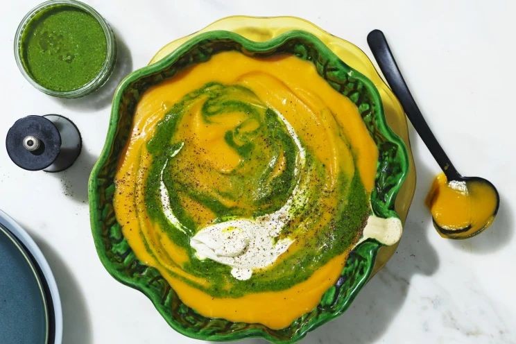 Cream of Spinach and Pumpkin Soup