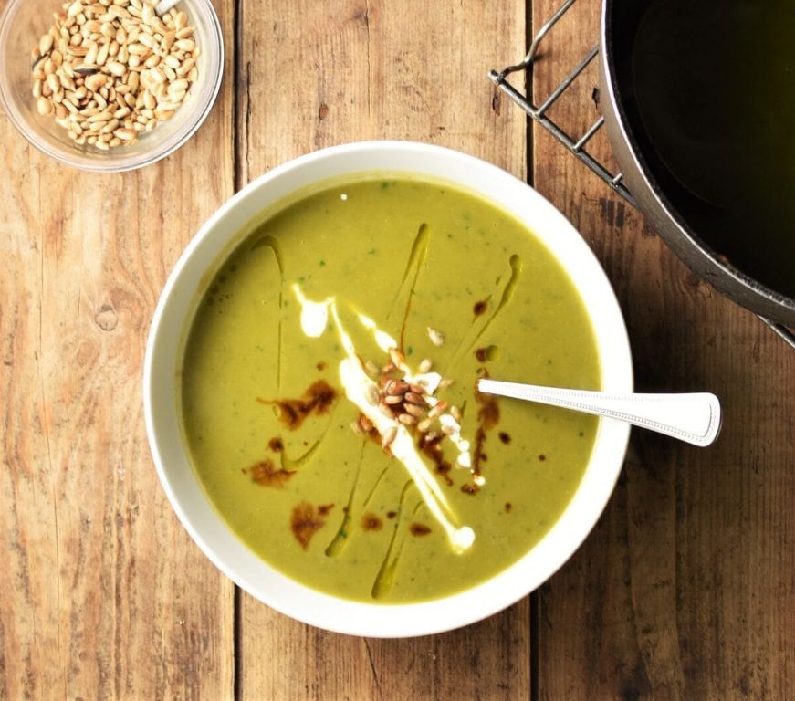 Cream of Spinach and Sweet Potato Soup
