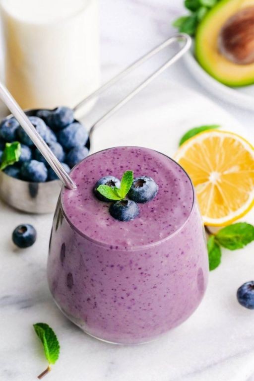 Creamy Blueberry Avocado Smoothie