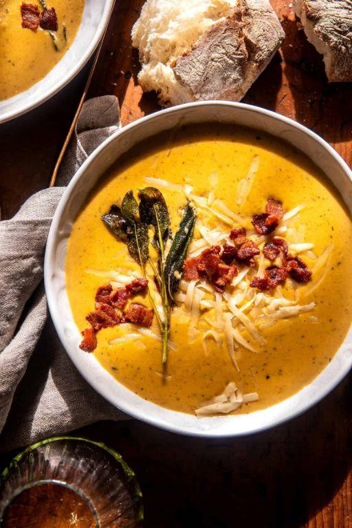 Creamy Butternut Squash Soup with Sage