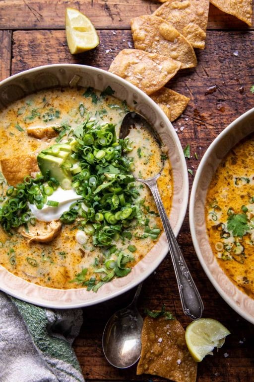 Creamy Chicken Tortilla Soup with Avocado