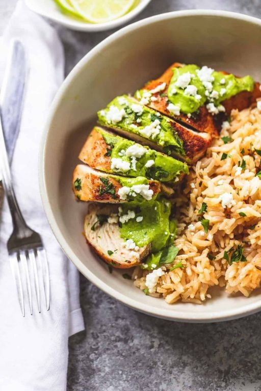 Creamy Cilantro Lime Chicken and Rice