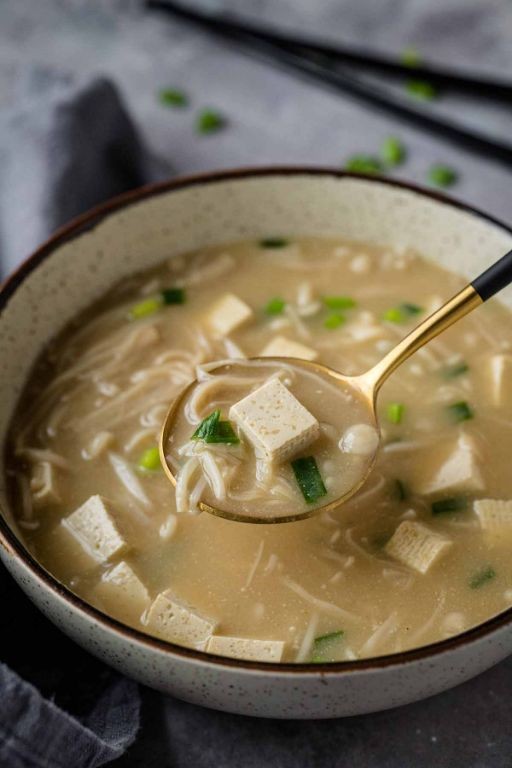 Creamy Enoki Mushroom Soup