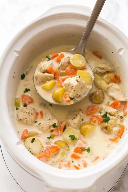 Creamy Garlic Parmesan Chicken Soup