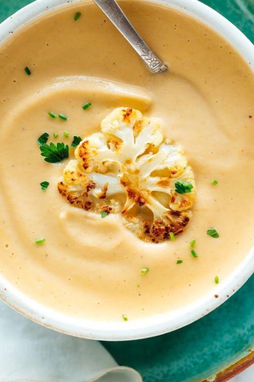 Creamy Ghostly Cauliflower Soup